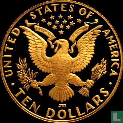 Verenigde Staten 10 dollars 1984 (PROOF - W) "Summer Olympics in Los Angeles" - Afbeelding 2