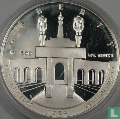 Verenigde Staten 1 dollar 1984 (PROOF) "Summer Olympics in Los Angeles" - Afbeelding 1