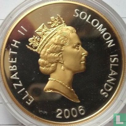 Îles Salomon 25 dollars 2006 (BE - coloré) "80th Birthday of Queen Elizabeth II" - Image 1