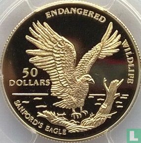 Salomonseilanden 50 dollars 1993 (PROOF) "Sanford's eagle" - Afbeelding 2