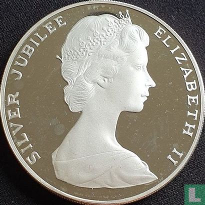 Bermuda 25 dollars 1977 (PROOF - met CHI) "25th anniversary  Accession of Queen Elizabeth II" - Afbeelding 2