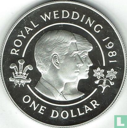 Bermudes 1 dollar 1981 (BE) "Royal Wedding of Prince Charles and Lady Diana" - Image 1
