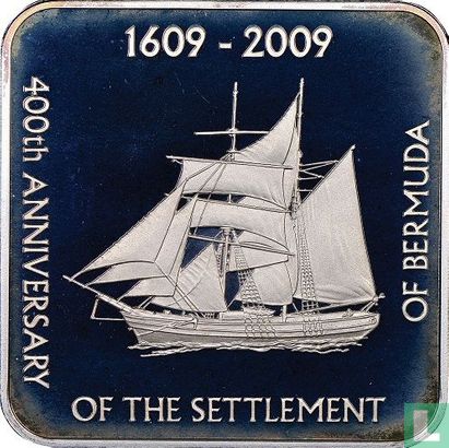 Bermuda 4 dollars 2009 (PROOF - zilver) "400th anniversary of the settlement of Bermuda" - Afbeelding 1