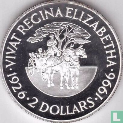 Bermuda 2 dollars 1996 (PROOF) "70th Birthday of Queen Elizabeth II" - Afbeelding 1