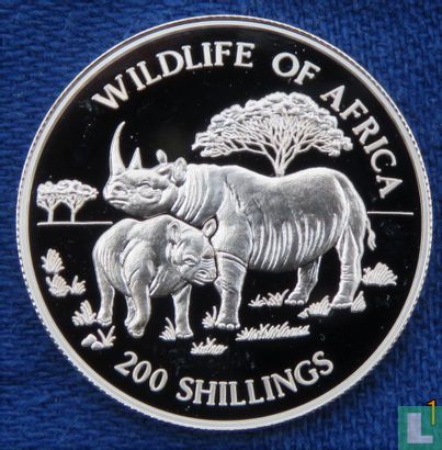 Tanzania 200 shilingi 1997 (PROOF) "Wildlife of Africa" - Image 2