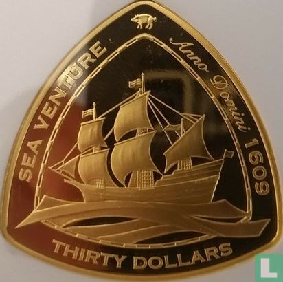 Bermuda 30 dollars 2006 (PROOF) "Sailing ship Sea Venture" - Image 2