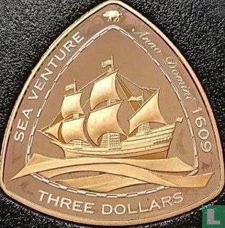 Bermuda 3 Dollar 2006 (PP - Gold) "Sailing ship Sea Venture" - Bild 2