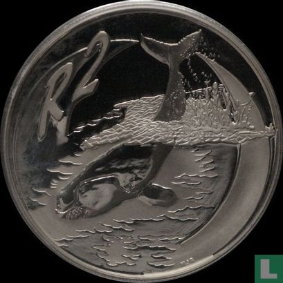 Zuid-Afrika 2 rand 2002 (PROOF) "Southern right whale" - Afbeelding 2