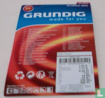 Grundig made for you - CR Lithium 2032 3V 200mA - CR2032 - Afbeelding 2