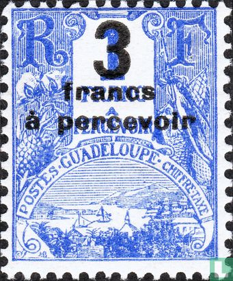 Bay of Gustavia, with overprint