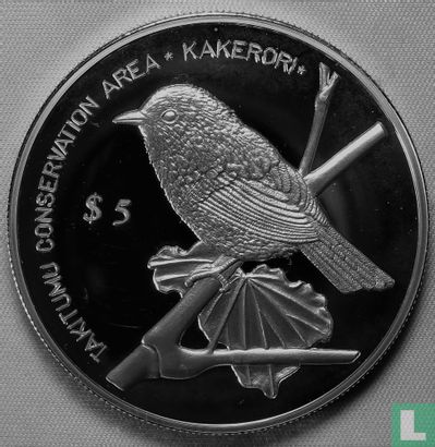 Cookeilanden 5 dollars 1999 (PROOF) "Kakerori bird" - Afbeelding 2
