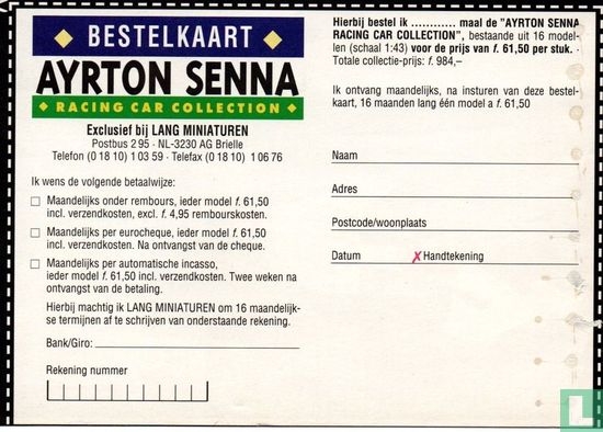 Ayrton Senna - Racing Car Collection