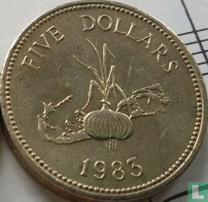 Bermuda 5 dollars 1983 - Image 1