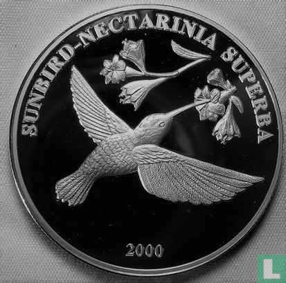 Congo-Kinshasa 10 francs 2000 (PROOF) "Sunbird nectarinia superba" - Image 1