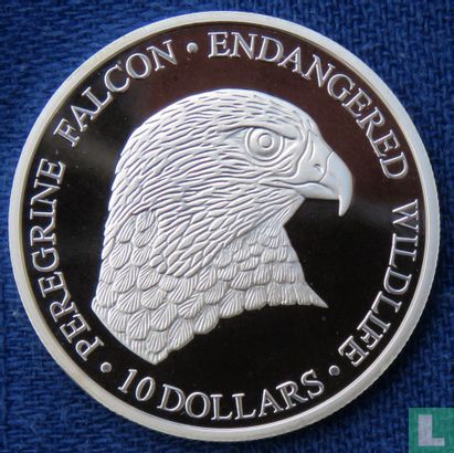 Fidji 10 dollars 2002 (BE) "Peregrine Falcon" - Image 2