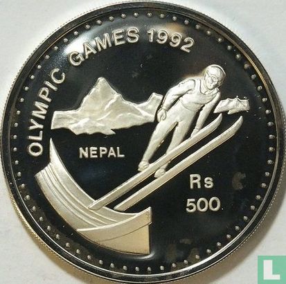 Nepal 500 Rupien 1992 (VS2049 - PP) "Winter Olympics in Albertville" - Bild 1