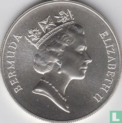 Bermuda 1 dollar 1989 (silver) "Monarch butterflies" - Image 2