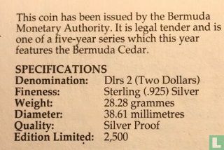 Bermudes 2 dollars 1992 (BE) "Bermuda cedar" - Image 3