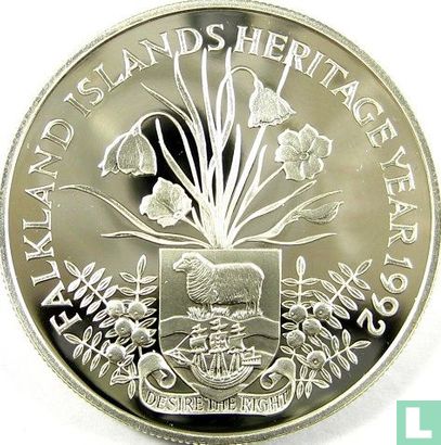 Falkland Islands 2 pounds 1992 (PROOF) "Heritage year" - Image 1