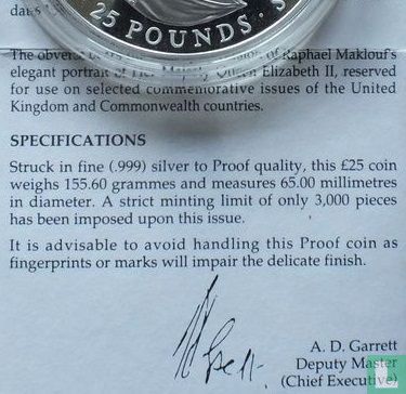 Falklandeilanden 25 pounds 1992 (PROOF) "400th anniversary Discovery of the Falkland Islands" - Afbeelding 3
