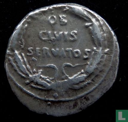 Empire romain, denier, Auguste, CIVIS SERVATOS - Image 2