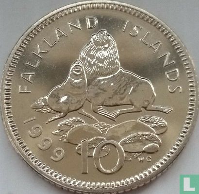 Falkland Islands 10 pence 1999 - Image 1