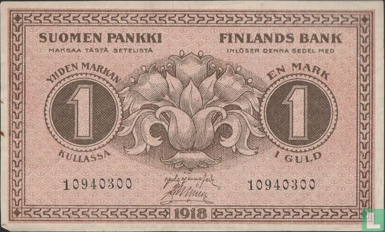 Finland 1 Markka 1918 (P35a3) - Afbeelding 1