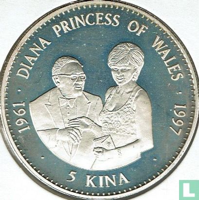 Papua New Guinea 5 kina 1998 (PROOF) "Diana and Bishop Tutu" - Image 2