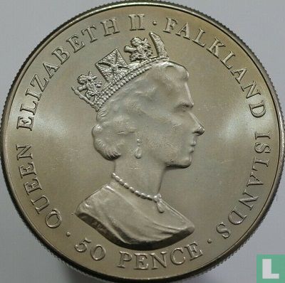Falkland Islands 50 pence 2001 "75th Birthday of Queen Elizabeth II" - Image 2