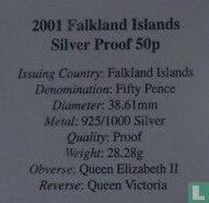 Falklandeilanden 50 pence 2001 (PROOF - zilver) "Centenary of the death of Queen Victoria" - Afbeelding 3