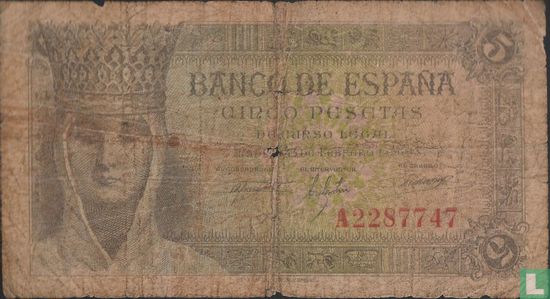 Spanje 5 peseta - Afbeelding 1