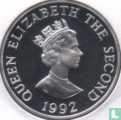 Alderney 2 pounds 1992 (PROOF - zilver) "40th anniversary Accession of Queen Elizabeth II" - Afbeelding 1