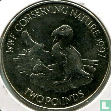 Alderney 2 pounds 1997 "Puffins" - Afbeelding 1