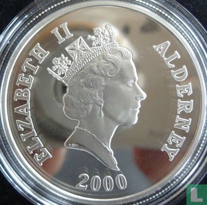 Alderney 5 pounds 2000 (PROOF) "100th Birthday of the Queen Mother" - Image 1