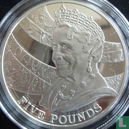 Alderney 5 pounds 2000 (PROOF) "100th Birthday of the Queen Mother" - Image 2