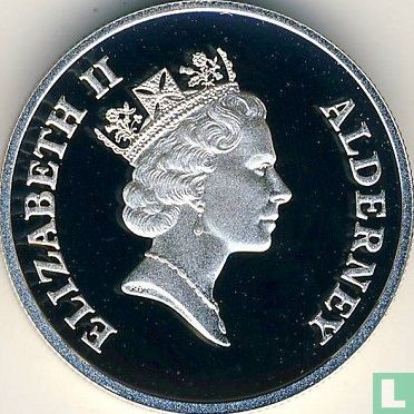 Alderney 1 pound 1995 (PROOF - zilver) "50th anniversary End of World War II" - Afbeelding 2
