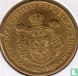 Serbie 2 dinara 2009 (acier recouvert de cuivre-laiton) - Image 2