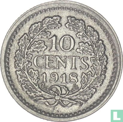 Nederland 10 cents 1918 (type 3) - Afbeelding 1