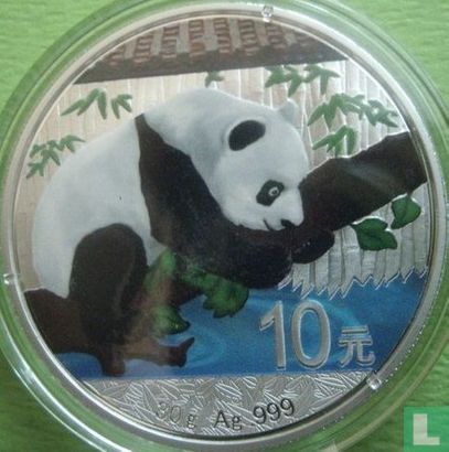 China 10 yuan 2016 (gekleurd) "Panda" - Afbeelding 2