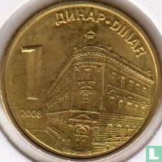 Servië 1 dinar 2009 (staal bekleed met koper-messing) - Afbeelding 1