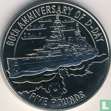 Alderney 5 Pound 2004 "60th anniversary D-Day landings" - Bild 2