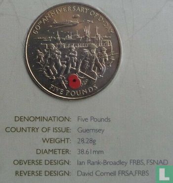 Guernesey 5 pounds 2004 "60th anniversary of D-Day - Landing of troops" - Image 3