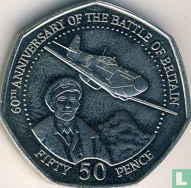 Guernsey 50 pence 2000 "60th anniversary of the Battle of Britain" - Afbeelding 2