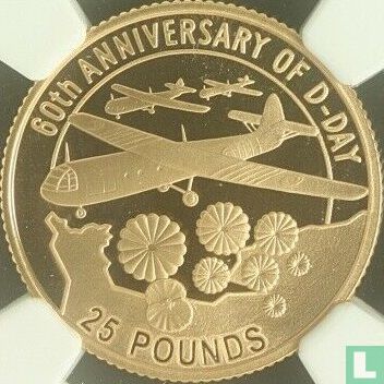 Jersey 25 pounds 2004 (PROOF) "60th anniversary D-Day landings" - Afbeelding 2