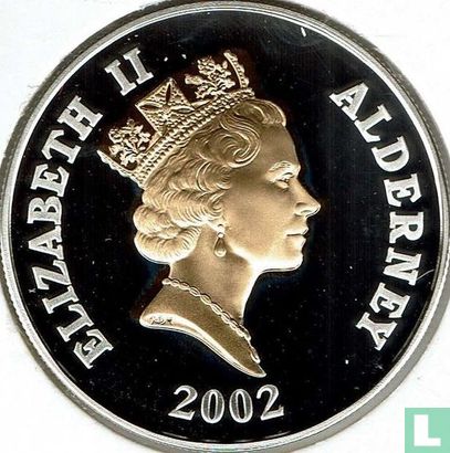 Alderney 5 pounds 2002 (PROOF) "50th anniversary Accession of Queen Elizabeth II - Coronation procession" - Image 1