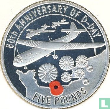 Jersey 5 pounds 2004 (BE - argent) "60th anniversary D-Day landings" - Image 2