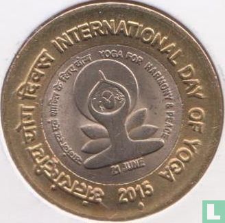 Inde 10 roupies 2015 (Mumbai) "International Day of Yoga" - Image 1