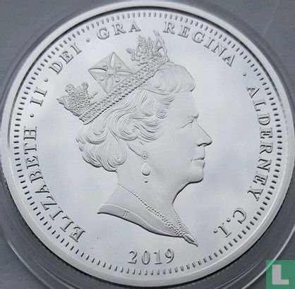 Alderney 5 pounds 2019 (PROOF) "200th anniversary of the birth of Queen Victoria" - Afbeelding 1