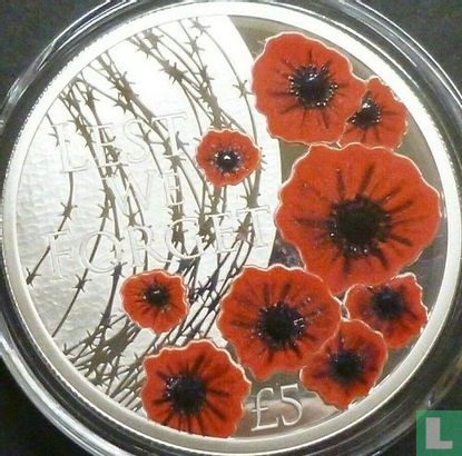 Alderney 5 pounds 2019 (PROOF) "Remembrance Day" - Afbeelding 2