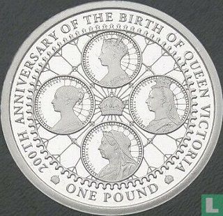 Alderney 1 pound 2019 (PROOF) "200th anniversary of the birth of Queen Victoria" - Afbeelding 2